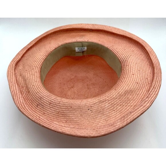 RARE Vintage Womens Pink Straw Hat Roses Garden Party by Anne Vuille Barney\'s main image 7